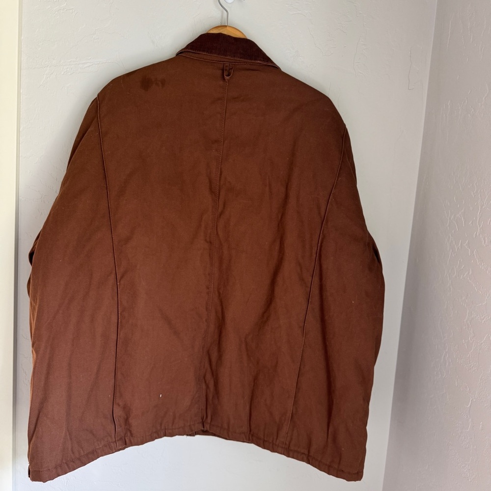GUC Key Jackets Men's Brown Work Jacket Pockets Quilted Lining Cuffs Size 2XL - Picture 9 of 10